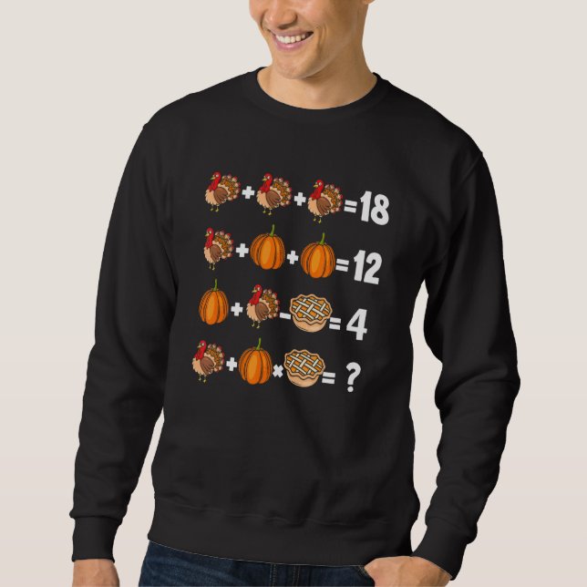 Thanksgiving Order Of Operations Quiz Mathematics  Lång Ärmad Tröja (Framsida)