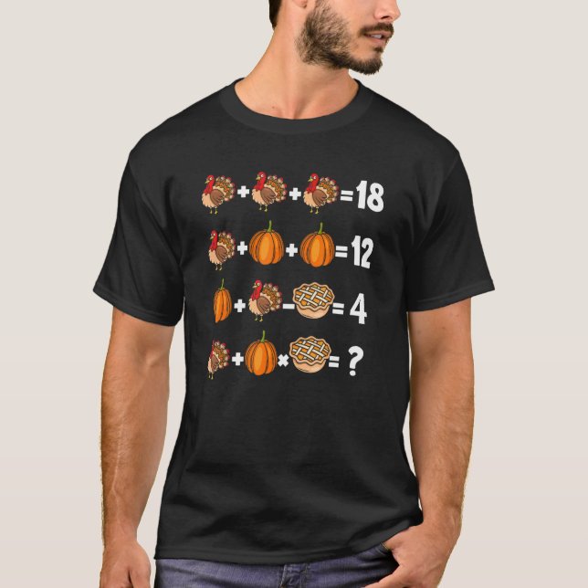 Thanksgiving Order Of Operations Quiz Mathematics  T Shirt (Framsida)