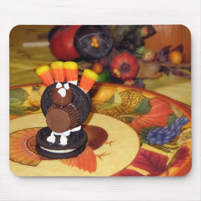 Thanksgiving Oreo Turkey Mousepad Musmatta (Framsidan)