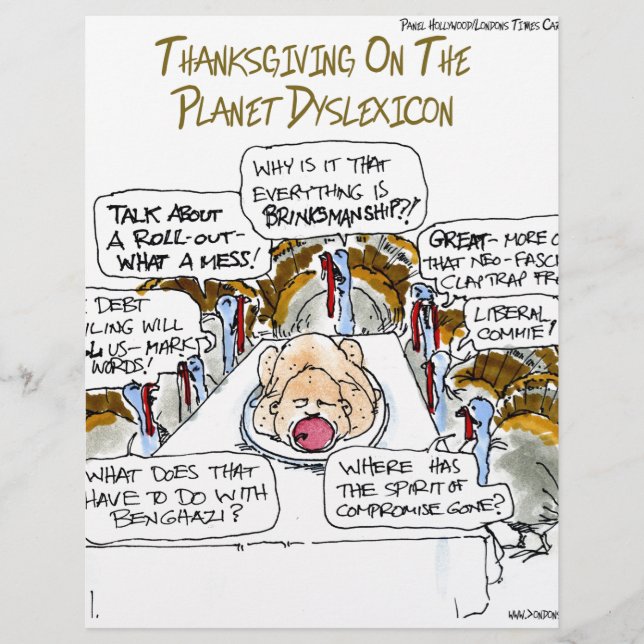 Thanksgiving på Dyslexicon funny (Framsida)