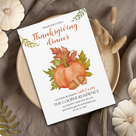 Thanksgiving på hösten för Rustic Pumpkin Inbjudningar