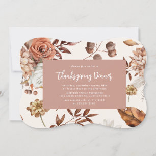 thanksgiving på höstfullblad inbjudningar
