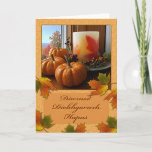 Thanksgiving på walesiska, Diwrnod Diolchgarwch Ha Helgkort