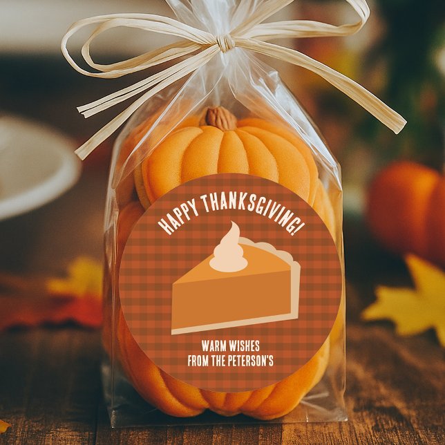 Thanksgiving Paj Middag Party Runt Klistermärke (Thanksgiving Stickers to use on Favor gifts!)