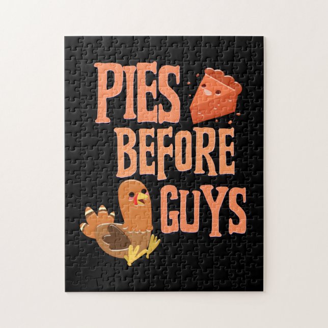 Thanksgiving Paj Roligt Funny Thurkey Pussel (Vertikal)