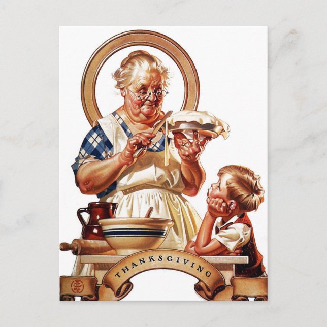 Thanksgiving Paj Skapar Helg Vykort (Framsida)