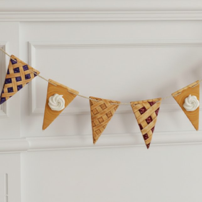 Thanksgiving Paj Slices Friendsgiving Middag Party Vimplar (Thanksgiving Pie Slices Friendsgiving Dinner Party Bunting Flags
)