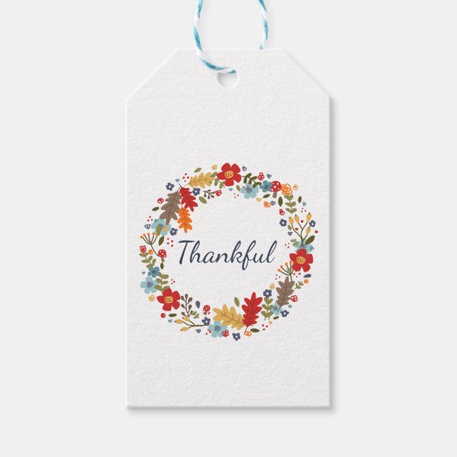 Thanksgiving Pälsutandningspåverkan Omskakning Tän Presentetikett (Framsidan)