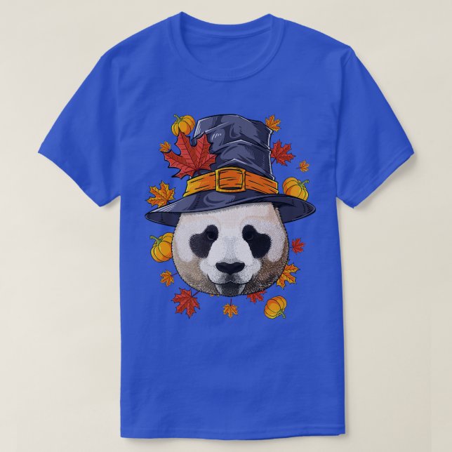 Thanksgiving Panda Pilgrim Costume Fall Hösten T Shirt (Design framsida)