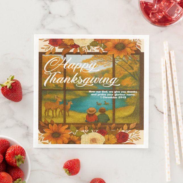 Thanksgiving Paper Napkin Pappersservett (Insitu)