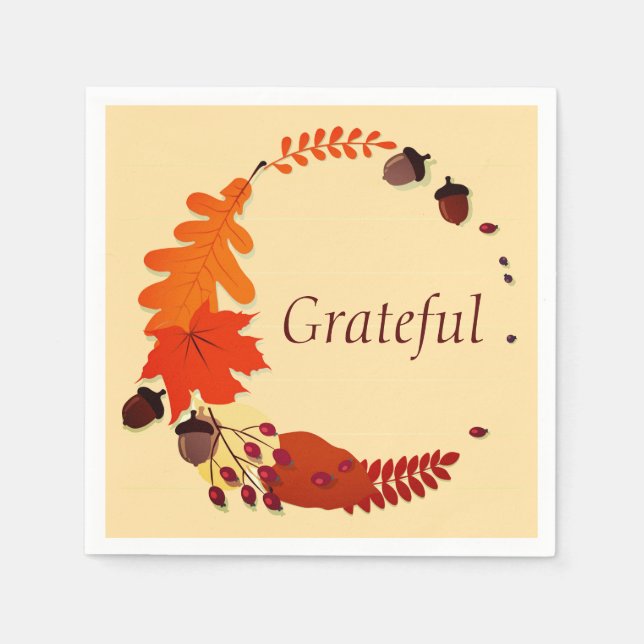 Thanksgiving paper plates pappersservett (Framsidan)