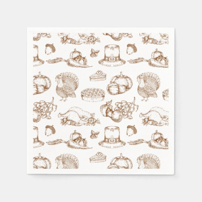 Thanksgiving Pappersservett (Framsidan)