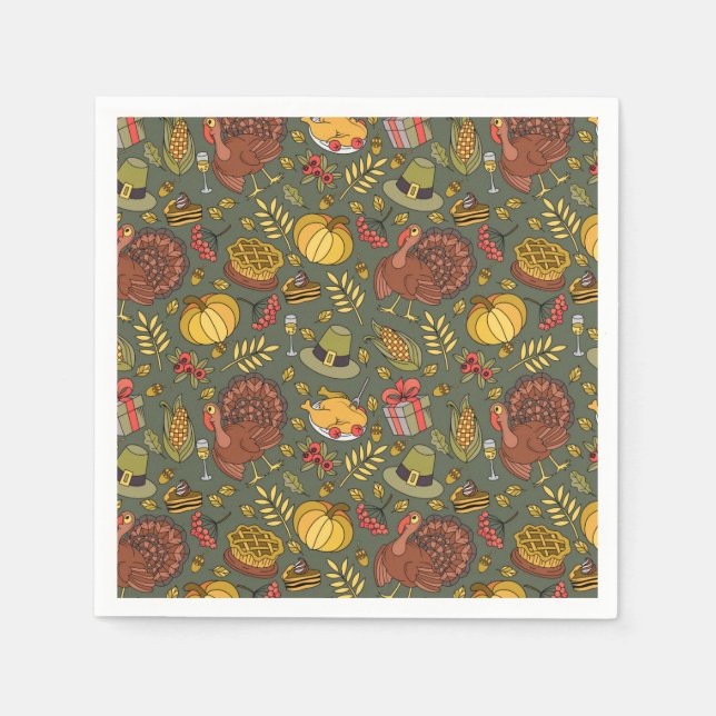 Thanksgiving Pappersservett (Framsidan)