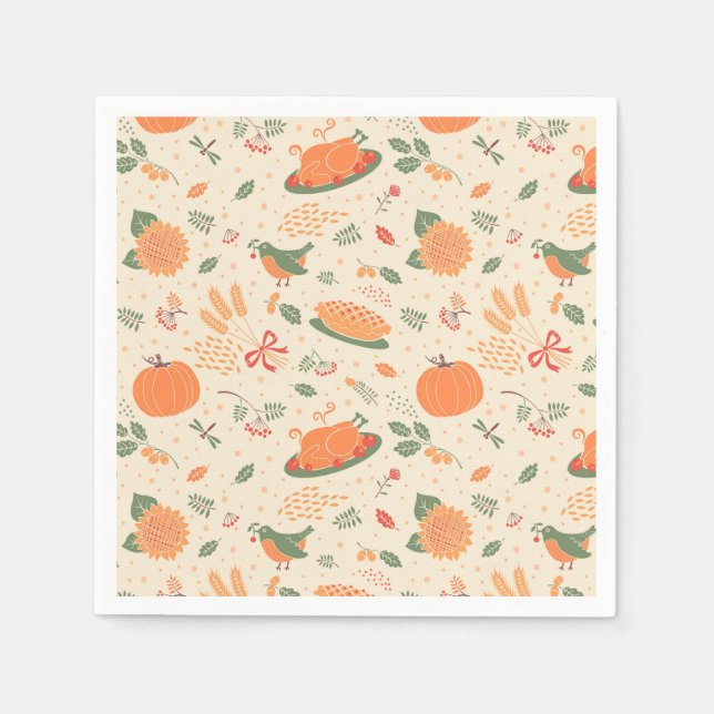 Thanksgiving Pappersservett (Framsidan)