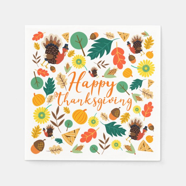 Thanksgiving Pappersservett (Framsidan)