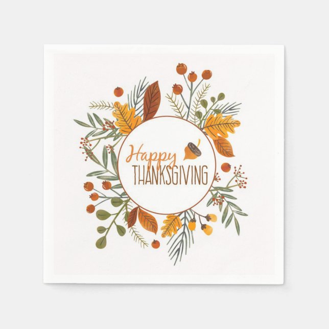 Thanksgiving Pappersservett (Framsidan)