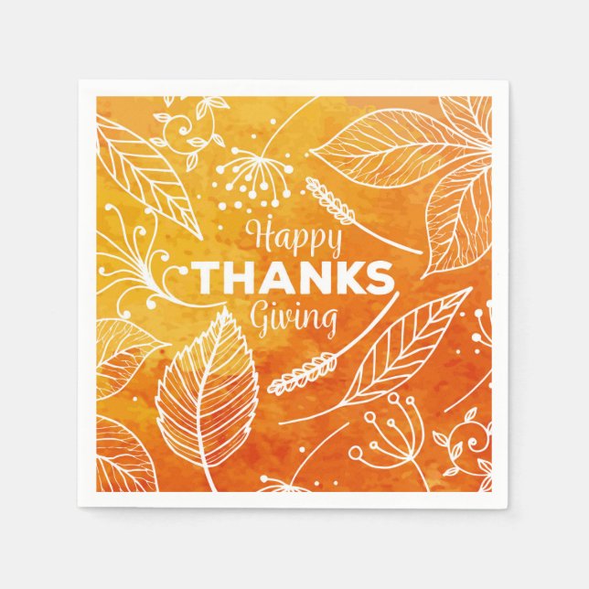 Thanksgiving Pappersservett (Framsidan)
