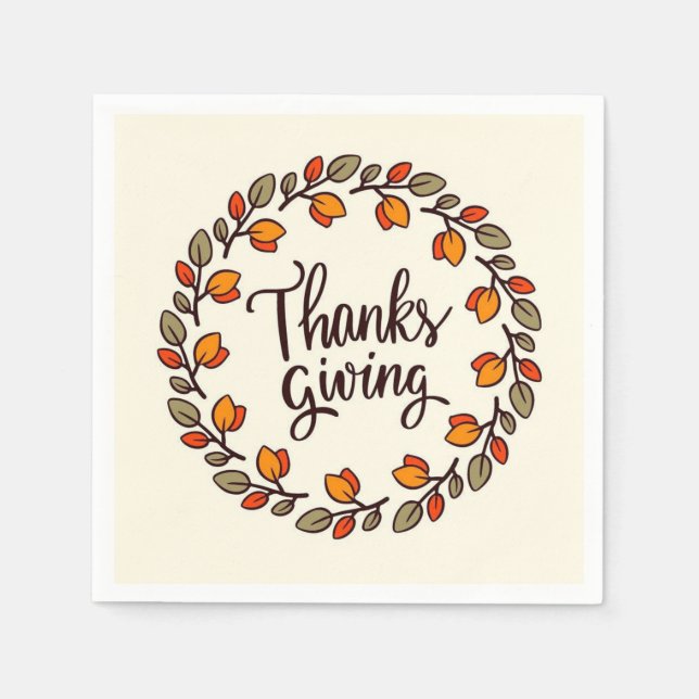 Thanksgiving Pappersservett (Framsidan)