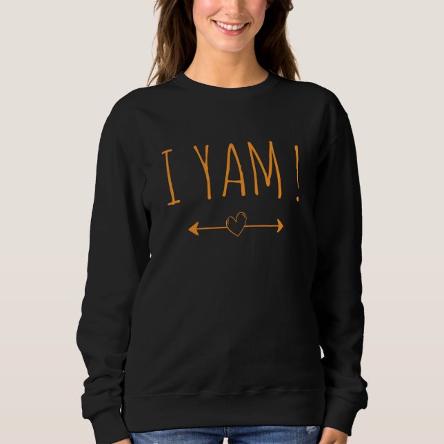 Thanksgiving Par Hon är min godispotatis jag Yam T Shirt (Framsida)