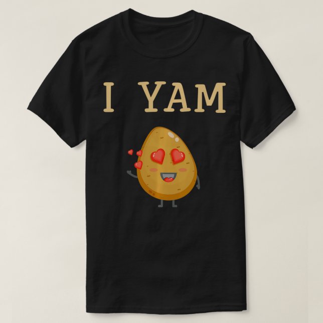 Thanksgiving Par satte in att hon är min sötpotati T Shirt (Design framsida)