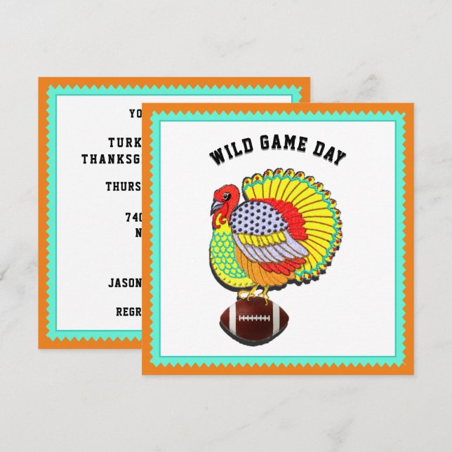 Thanksgiving Party Inbjudningar (Fram/baksida)
