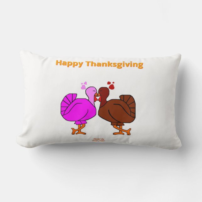 Thanksgiving Passerkort Lumbalfyllning Lumbarkudde (Framsida)