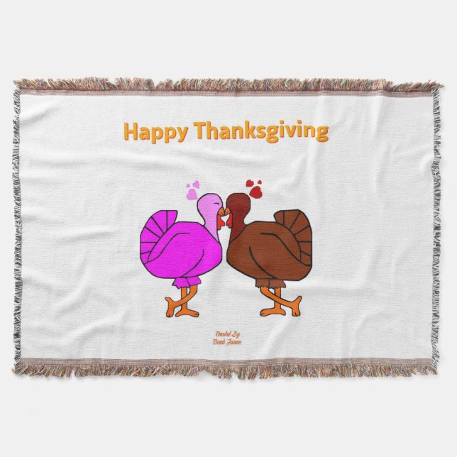 Thanksgiving Passionstangentblanksteg Filt (Framsidan)