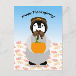 Thanksgiving Penguin Vykort