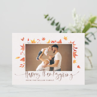 Thanksgiving Photo Card Happy thanksgiving Löv Kort
