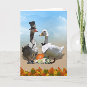 Thanksgiving Pilgrim Anka par Helgkort