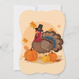 thanksgiving pilgrimkalkon inbjudningar