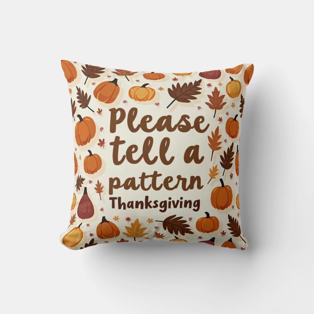 Thanksgiving Pillow Cushion Kudde (Framsida)