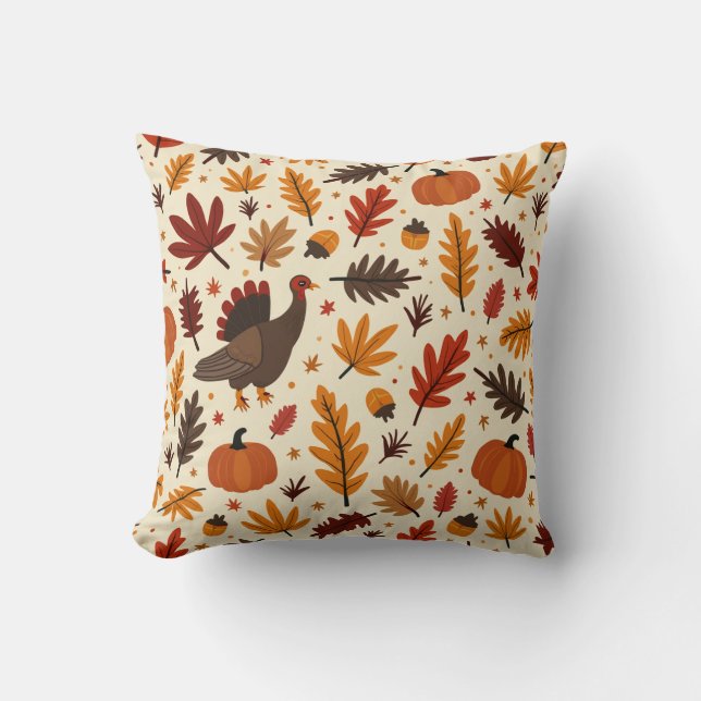 Thanksgiving pillow cushion kudde (Framsida)