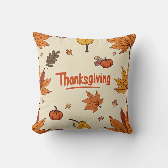 Thanksgiving Pillow-dyna Kudde (Framsida)