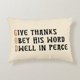 Thanksgiving Pillow – GOD & AMEN Faith Quote Prydnadskudde
