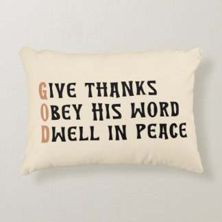 Thanksgiving Pillow – GOD & AMEN Faith Quote Prydnadskudde
