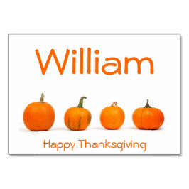 Thanksgiving Placera kort med pumpor