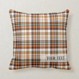 Thanksgiving plaid tartan mönster kudde