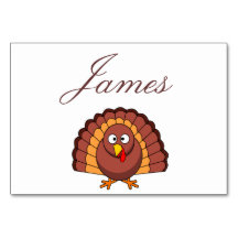 Thanksgiving Plattskort med Turkiet