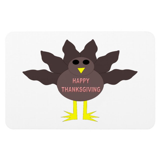 Thanksgiving Plockad Turkey Magnet (Horisontell)
