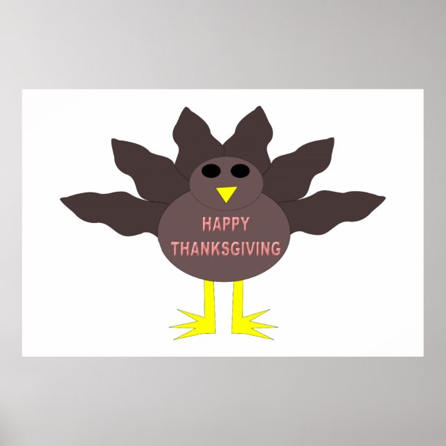 Thanksgiving Plockad Turkiet Poster (Framsidan)