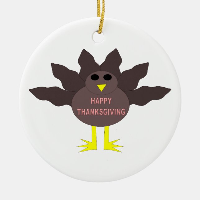 Thanksgiving Plockade Turkiet Ornament (Framsidan)