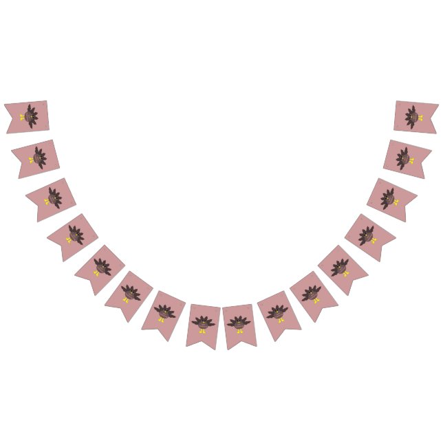 Thanksgiving Plockade Turkiet Turkiet Bunting Flag Vimplar (Alla)