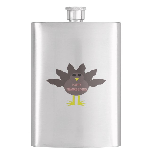 Thanksgiving Plockat Turkiet Flasks Fickplunta (Framsidan)