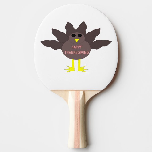 Thanksgiving Plockat Turkiet Ping Pong Paddle Pingisracket (Framsidan)