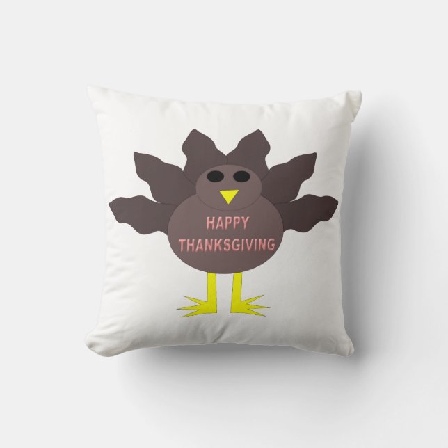 Thanksgiving Plockerad Turkiet Pillow Kudde (Framsida)