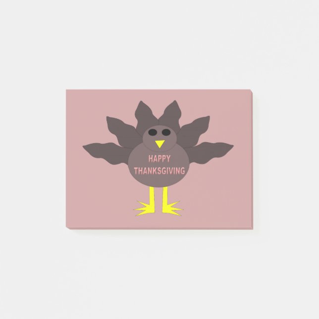 Thanksgiving PLuckat Turkiet Post it notes Pad Post-it Block (Framsida)
