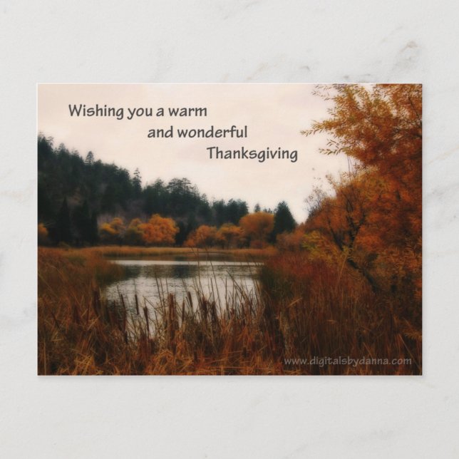 Thanksgiving-postkort Helg Vykort (Framsida)