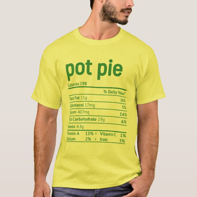 Thanksgiving Pot Paj Nutrition Facts T Shirt (Framsida)