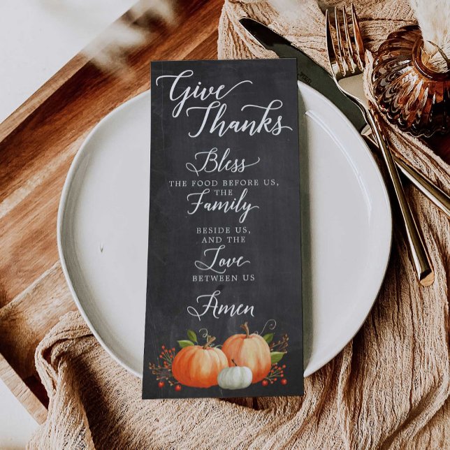 Thanksgiving Prayer Card Bord Decor Program (Skapare uppladdad)
